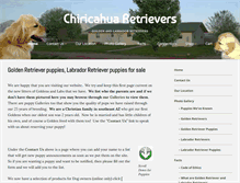 Tablet Screenshot of chiricahuaretrievers.com